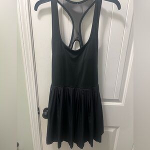 Fabletics Black Hot Shot pleated athletic dress in black